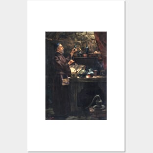 Alchemist at work, 19th century (C012/4494) Posters and Art